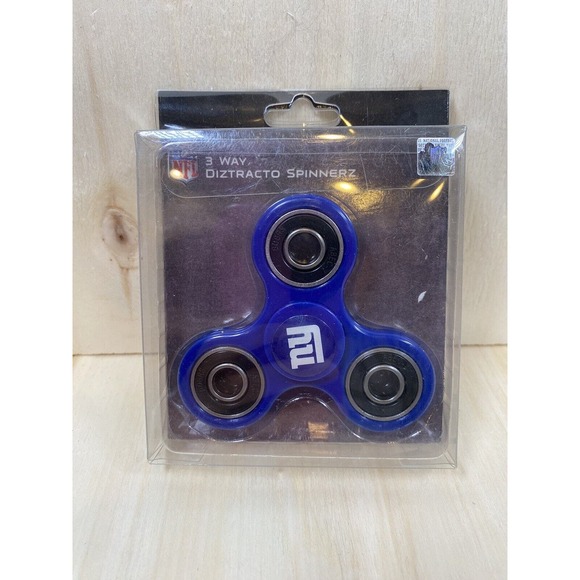 New York Giants‎ Football NFL Fidget Toy 3 Way Diztracto Spinnerz Licensed NEW - Picture 1 of 4